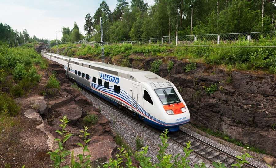 High-speed Allegro train services between St. Petersburg and Helsinki resumed 12 December